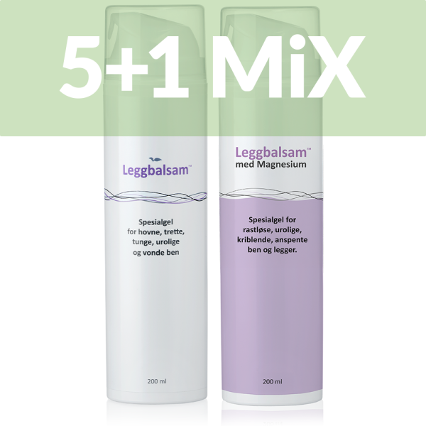 10 + 2 - 5 stk Leggbalsam 200 ml + 5 stk Leggbalsam med magnesium 200 ml