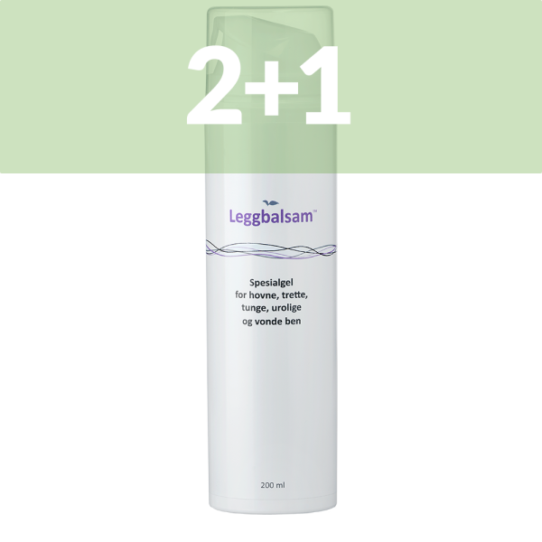 2+1 Leggbalsam, 200 ml. – Mot urolige, verkende bein, tyngdefølelse eller lette hevelser